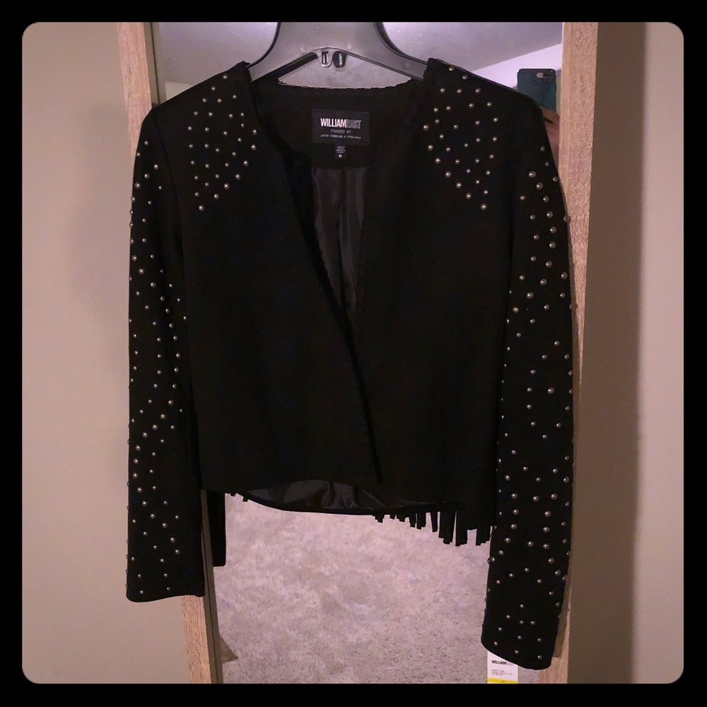 Black suede moto jacket